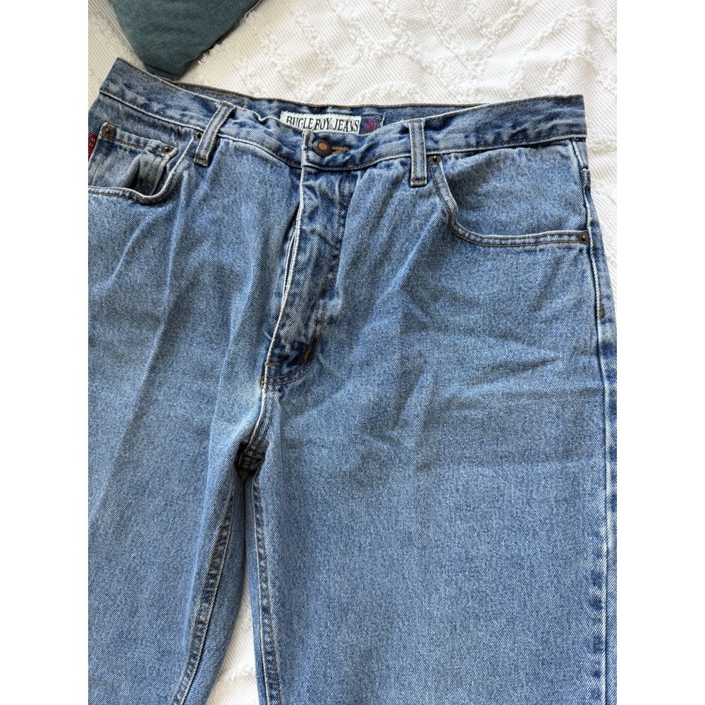 Bugle Boy Baggy Jeans Men 34x30 Blue Good Relaxed Fit 90s Vintage Denim 750